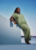 Palazzo-Leg Pant with Elastic Waistband