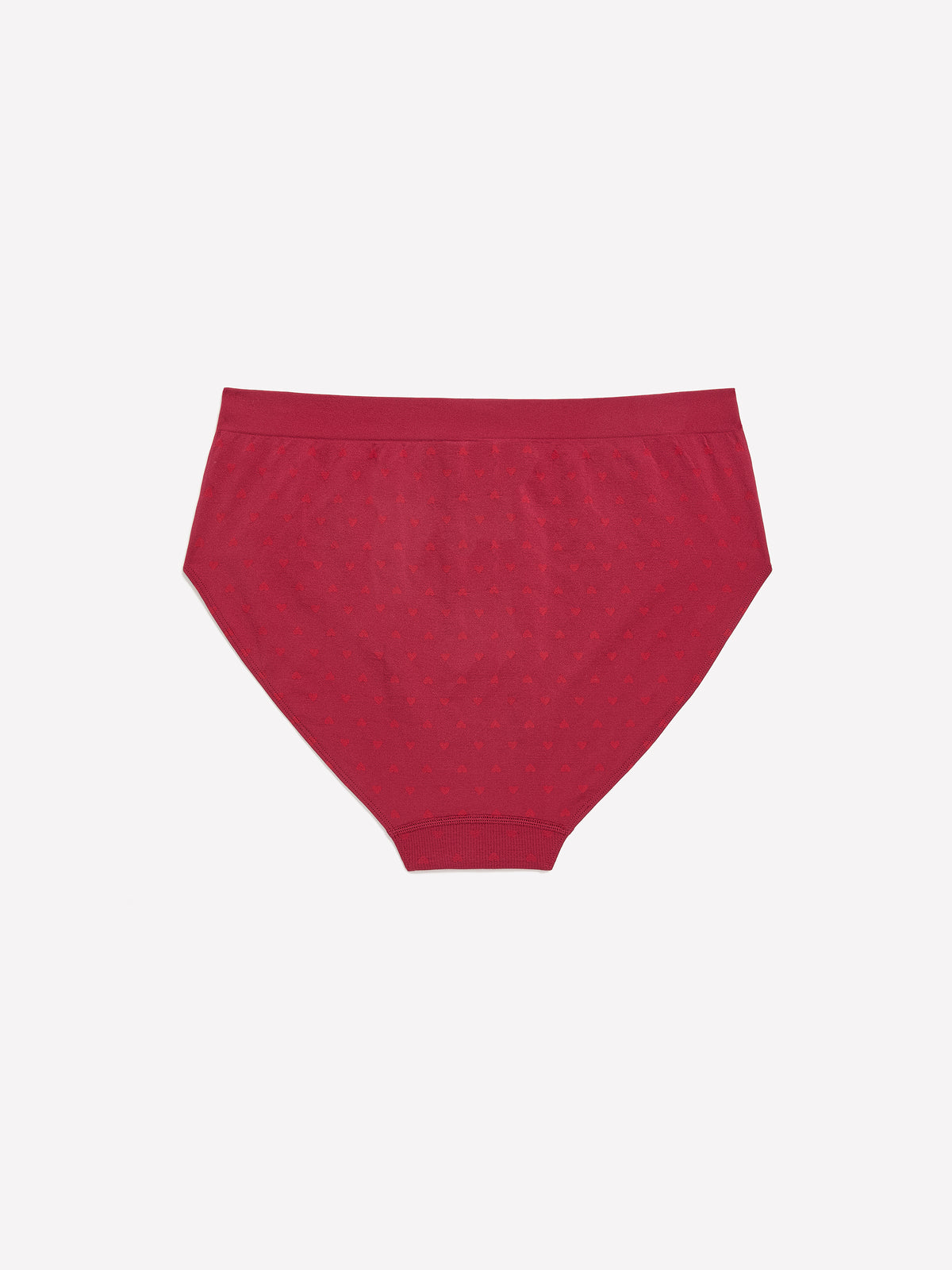 Red Heart-Print Seamless High-Cut Brief - tiVOGLIO