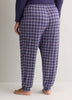 Blue Plaid Brushed Knit Jogger Pant - tiVOGLIO