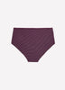 Plum Striped Cotton Full Brief - tiVOGLIO