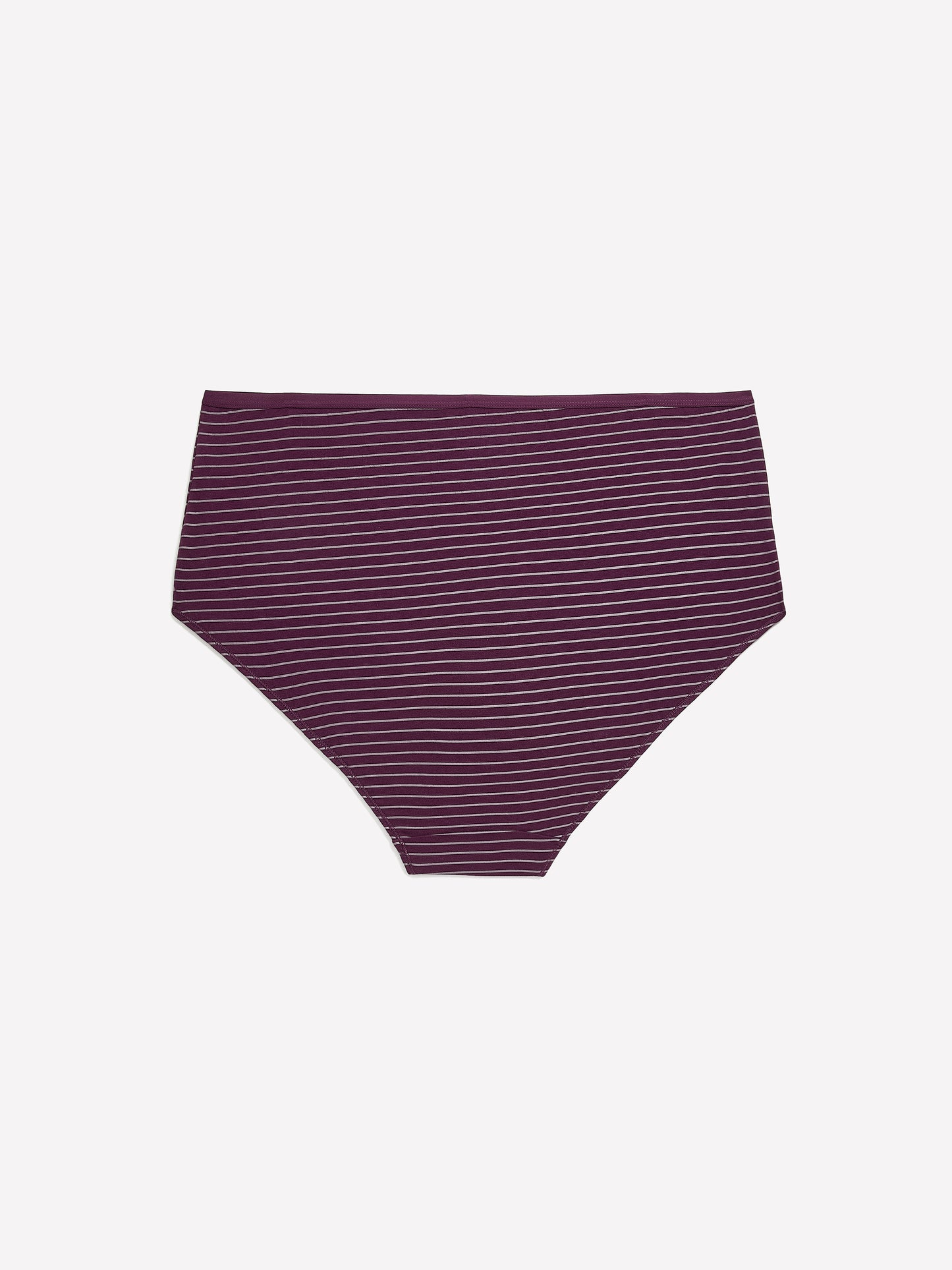 Plum Striped Cotton Full Brief - tiVOGLIO