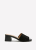 Extra Wide Width, Faux-Suede Block-Heel One-Band Slide