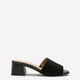Extra Wide Width, Faux-Suede Block-Heel One-Band Slide