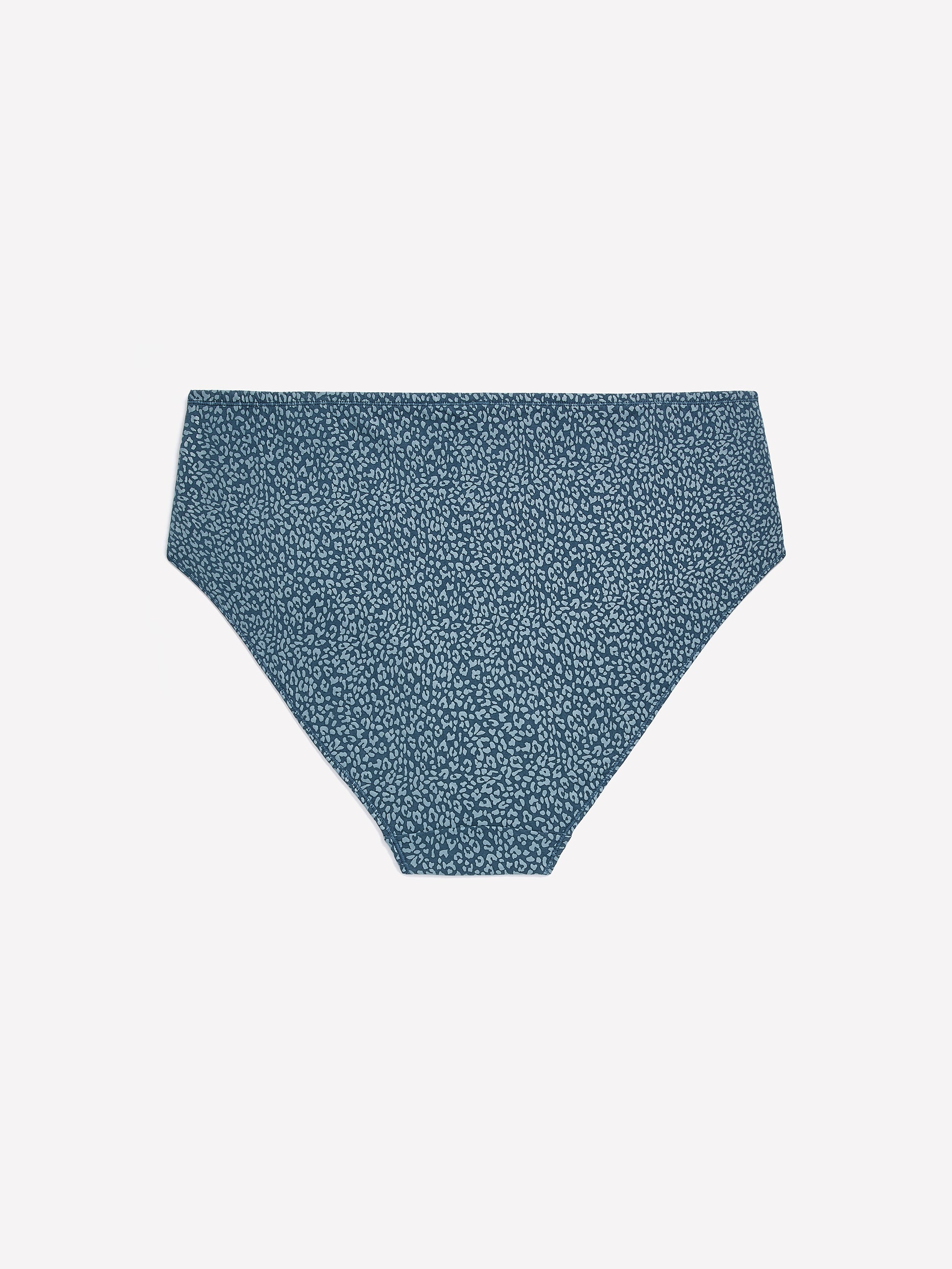 Blue Leopard-Print Cotton High-Cut Brief - tiVOGLIO