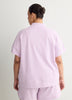 French Terry Half-Zip High-Neck Cap-Sleeve Sweatshirt - Active Zone