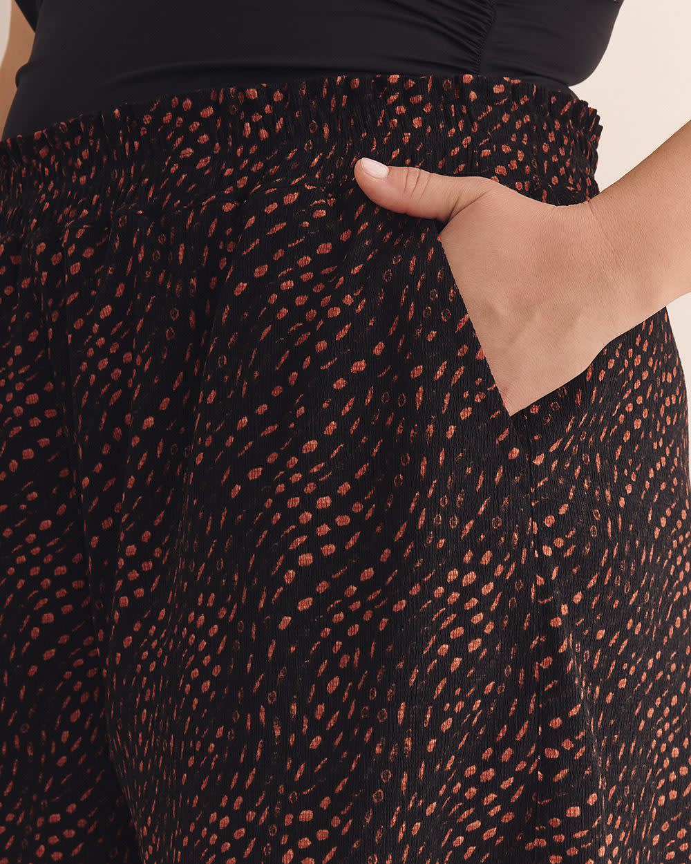 Short à enfiler en tricot texturé