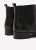 Extra Wide Width, Black Leather Chelsea Bootie