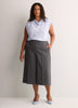 Pintuck Pull-On Crop Culotte Pant