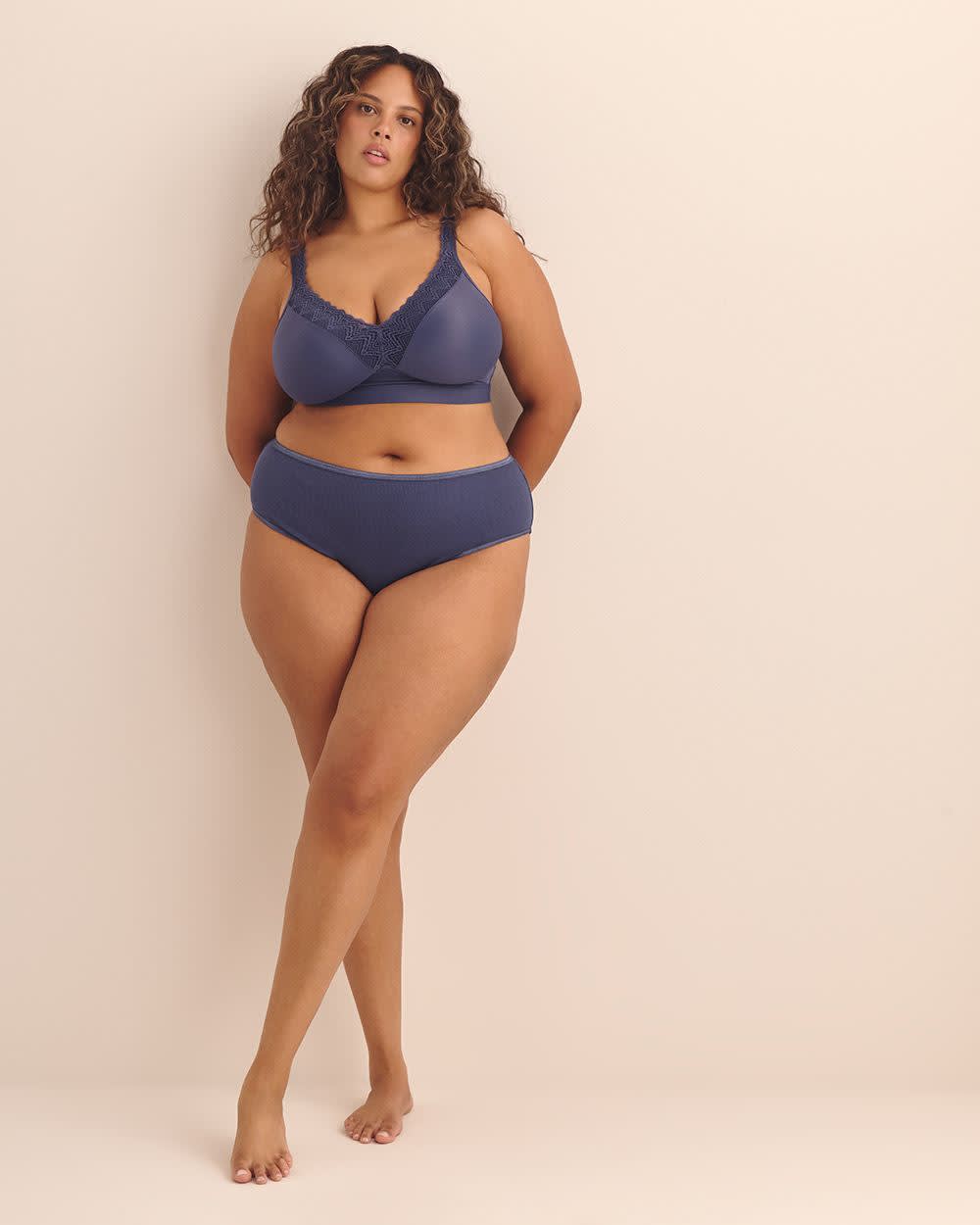 Wireless Padded Breathable T-Shirt Bra with Lace - ti Voglio