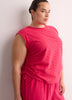 Sleeveless Eyelet Knit Top with Shirred Sides