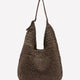Straw Tote Bag with Buckle Strap