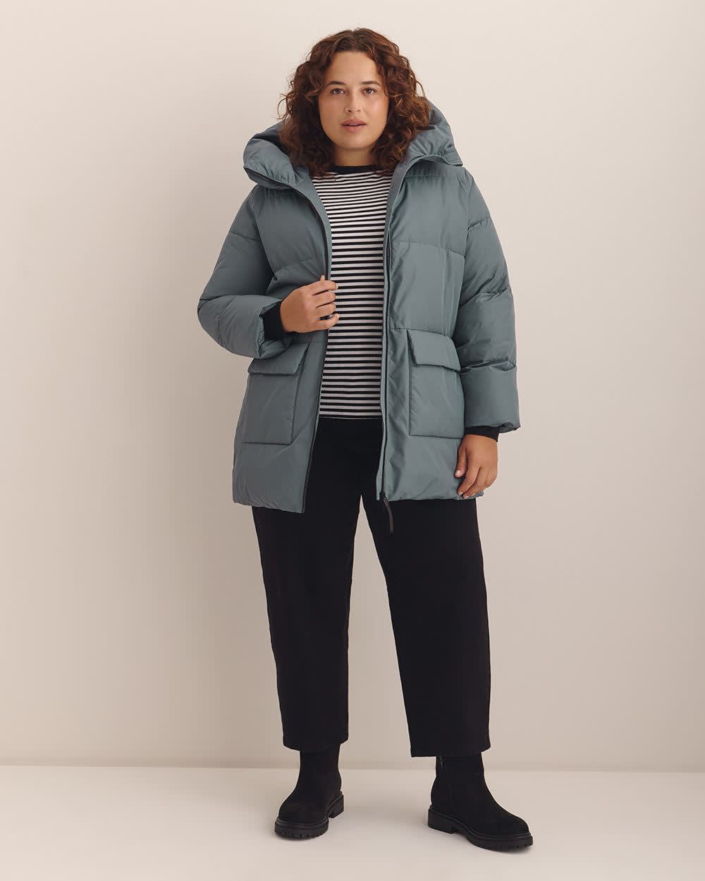 Short Hooded Puffer Jacket