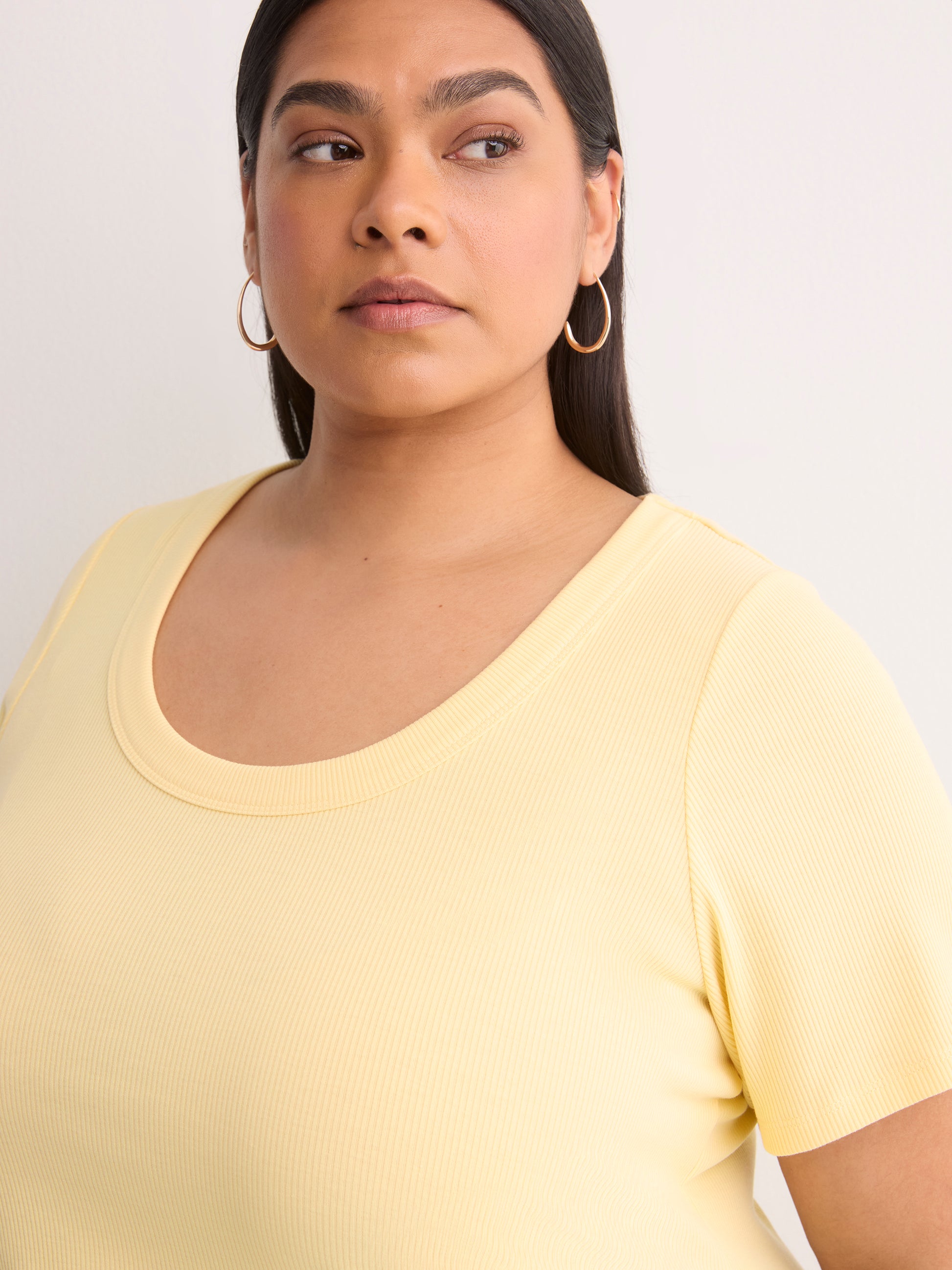 Short-Sleeve Scoop Neck Top