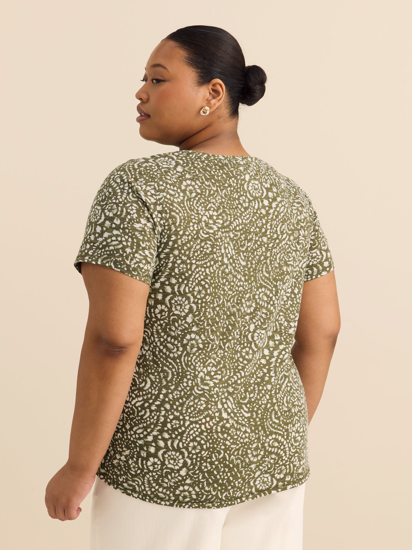 Curvy-Fit Short-Sleeve Crew-Neck Tee