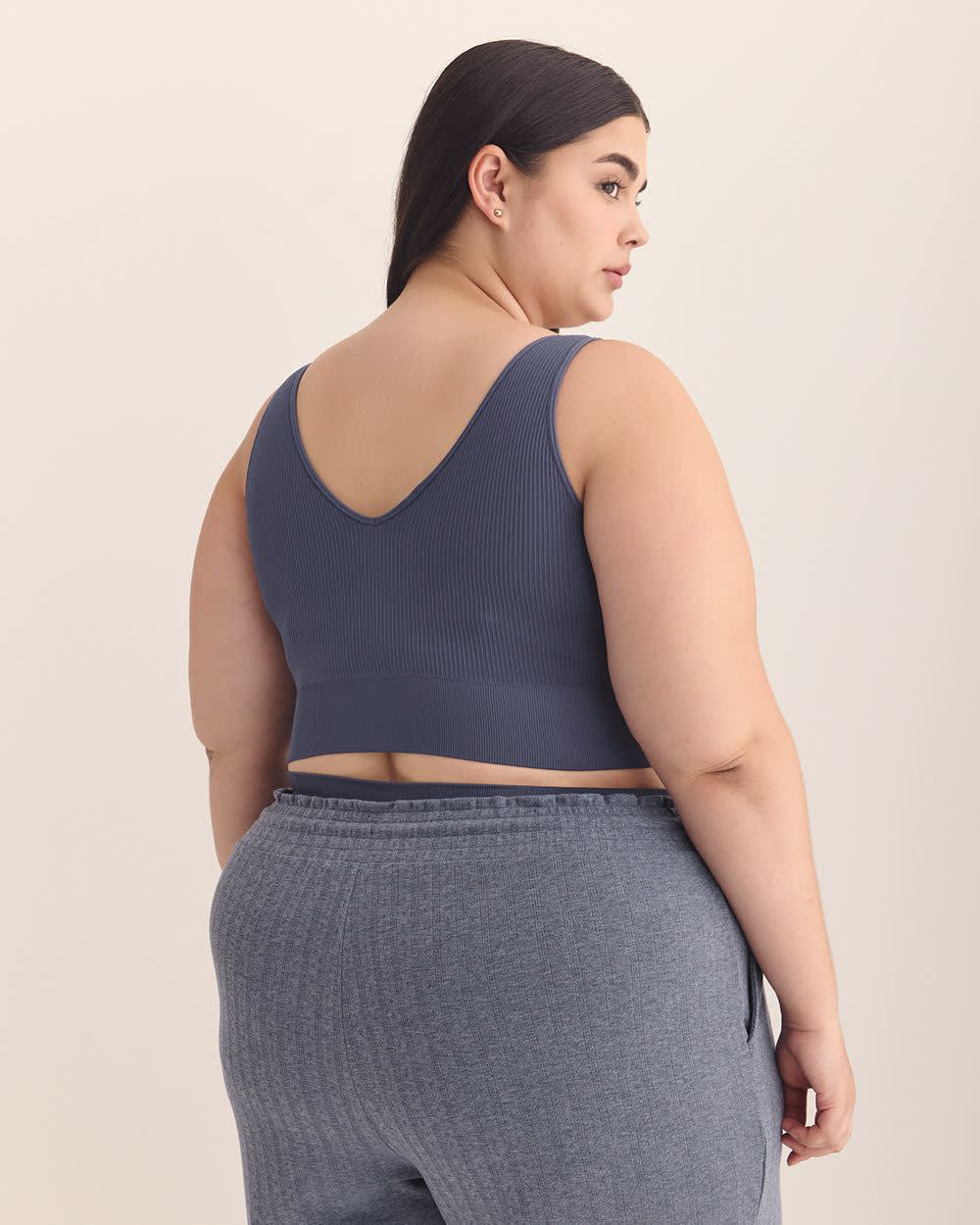 Reversible Seamless Ribbed Knit Bralette - ti Voglio