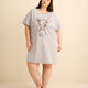 Chemise de nuit de Bambi à manches courtes avec dentelle - ti Voglio
