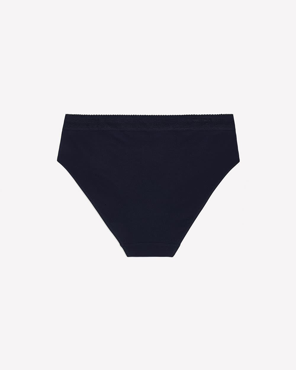 Culotte échancrée en mélange de coton avec élastique en dentelle - ti Voglio