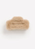 Large Beige Faux-Fur Hair Claw