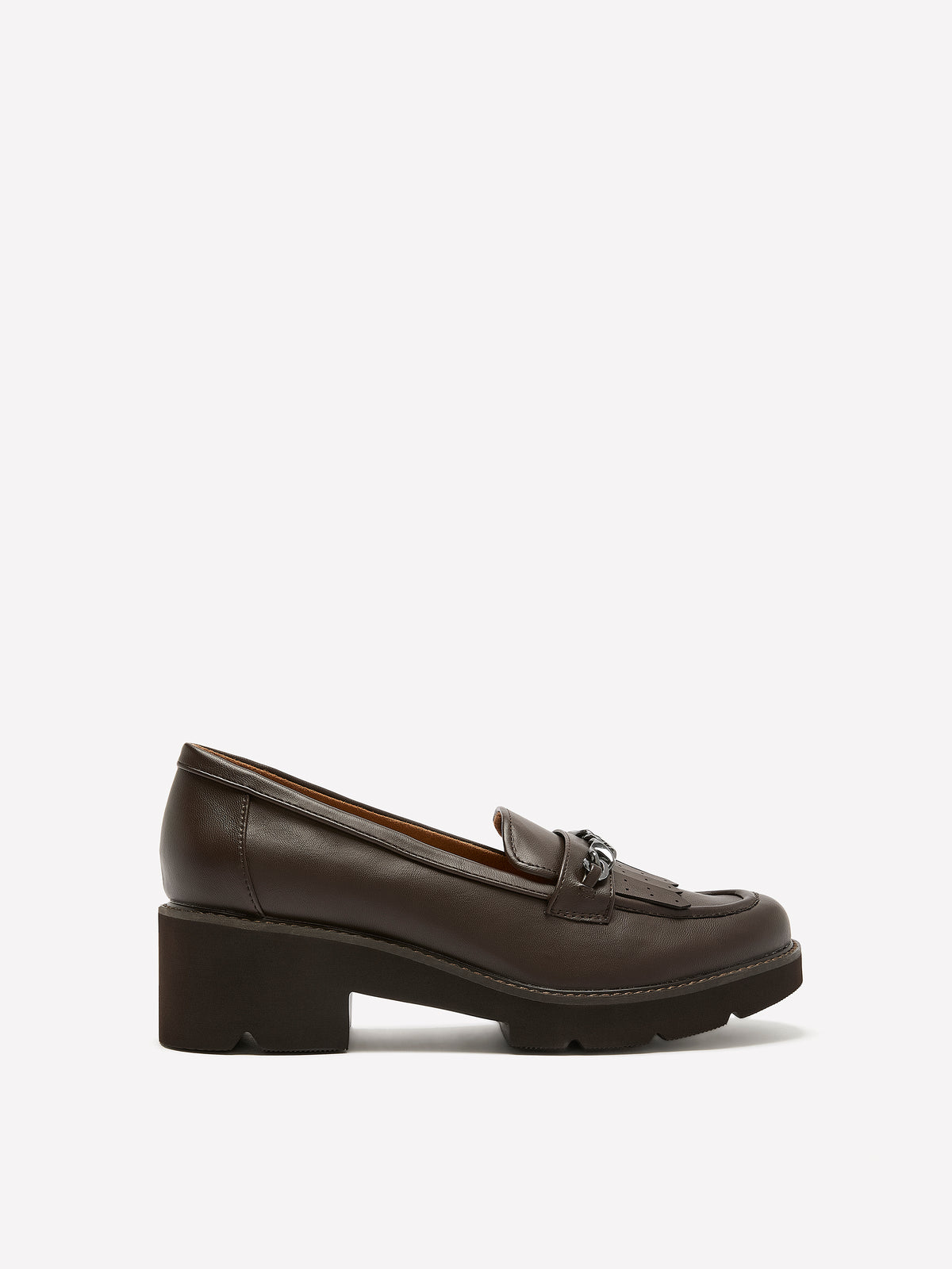 Wide Width, Celia Faux-Leather Lug Loafer with Chain Tassel - Naturalizer