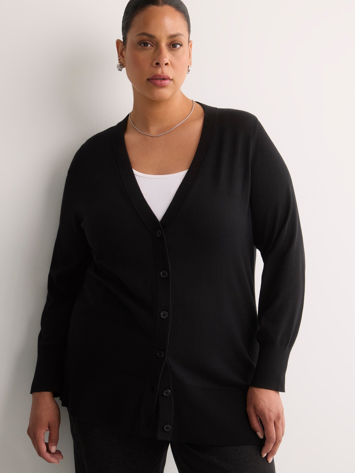 Responsible, Cotton-Blend Tunic Cardigan