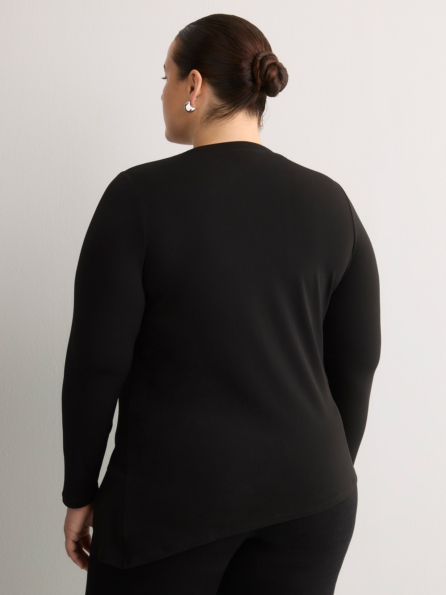 Asymmetric Ruched Knit Shirt
