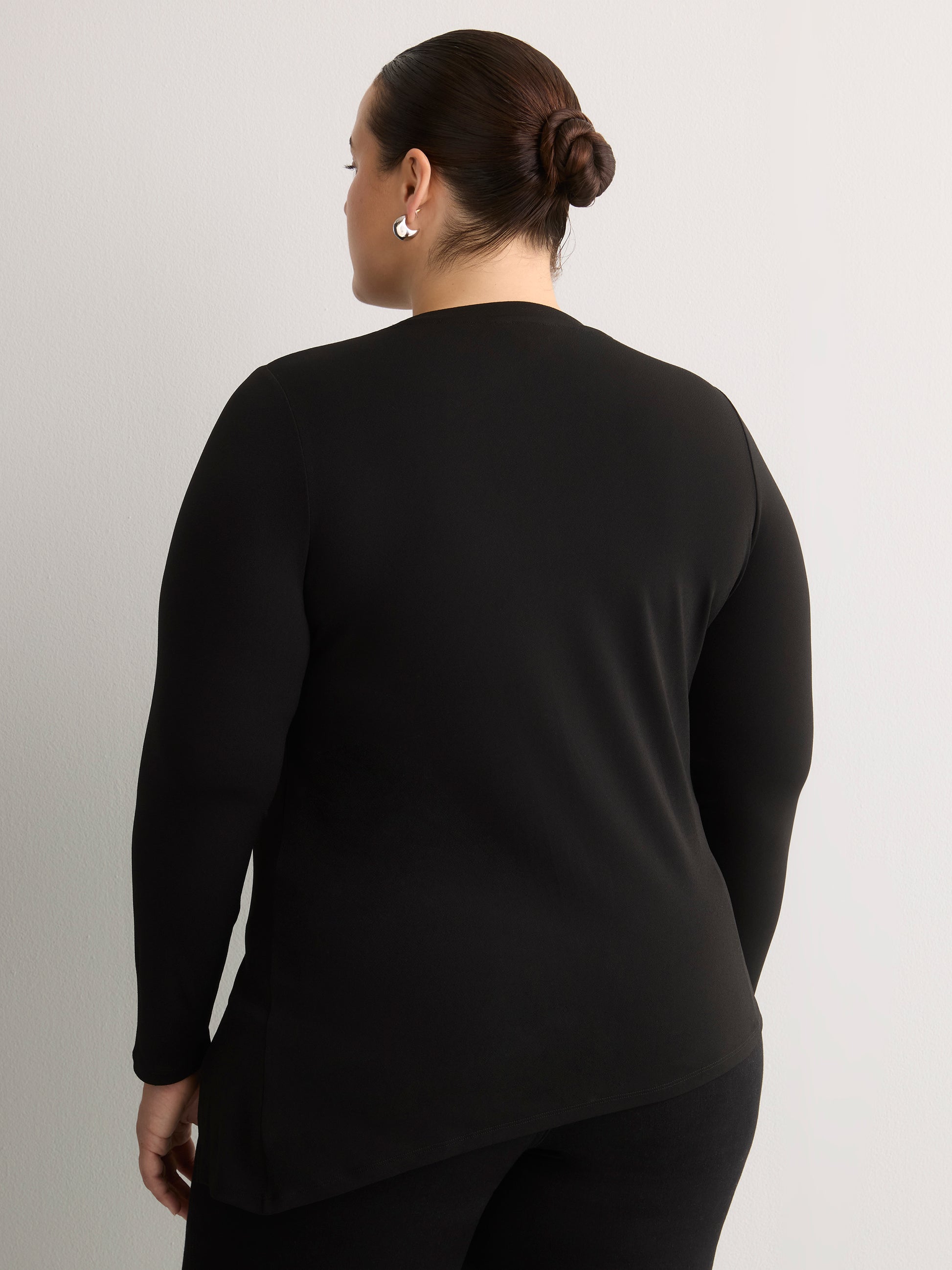 Asymmetric Ruched Knit Shirt