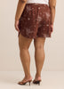 Sea-Print Cotton Pull-On Short
