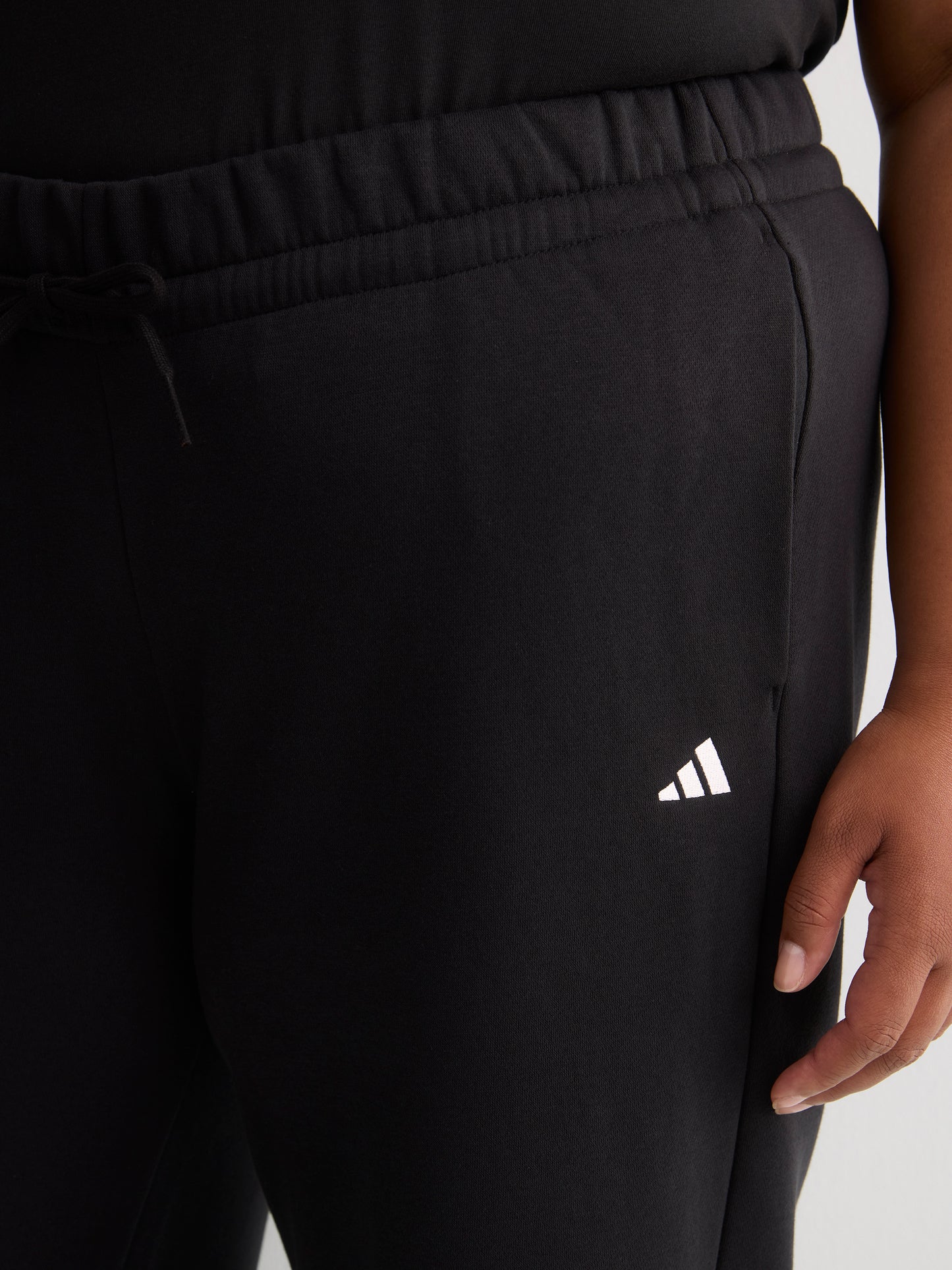 Black Essential Fleece Open-Hem Pant - adidas