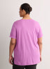 Boyfriend-Fit V-Neck Tee with Slits