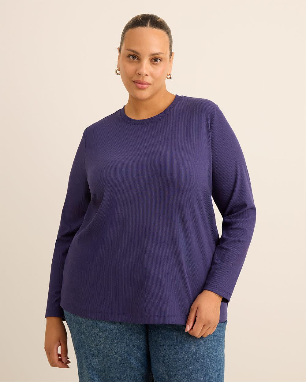 Boyfriend-Fit Ribbed Tee - PENN. Essentials