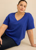 Responsible, V-Neck Boyfriend Tee with Slits