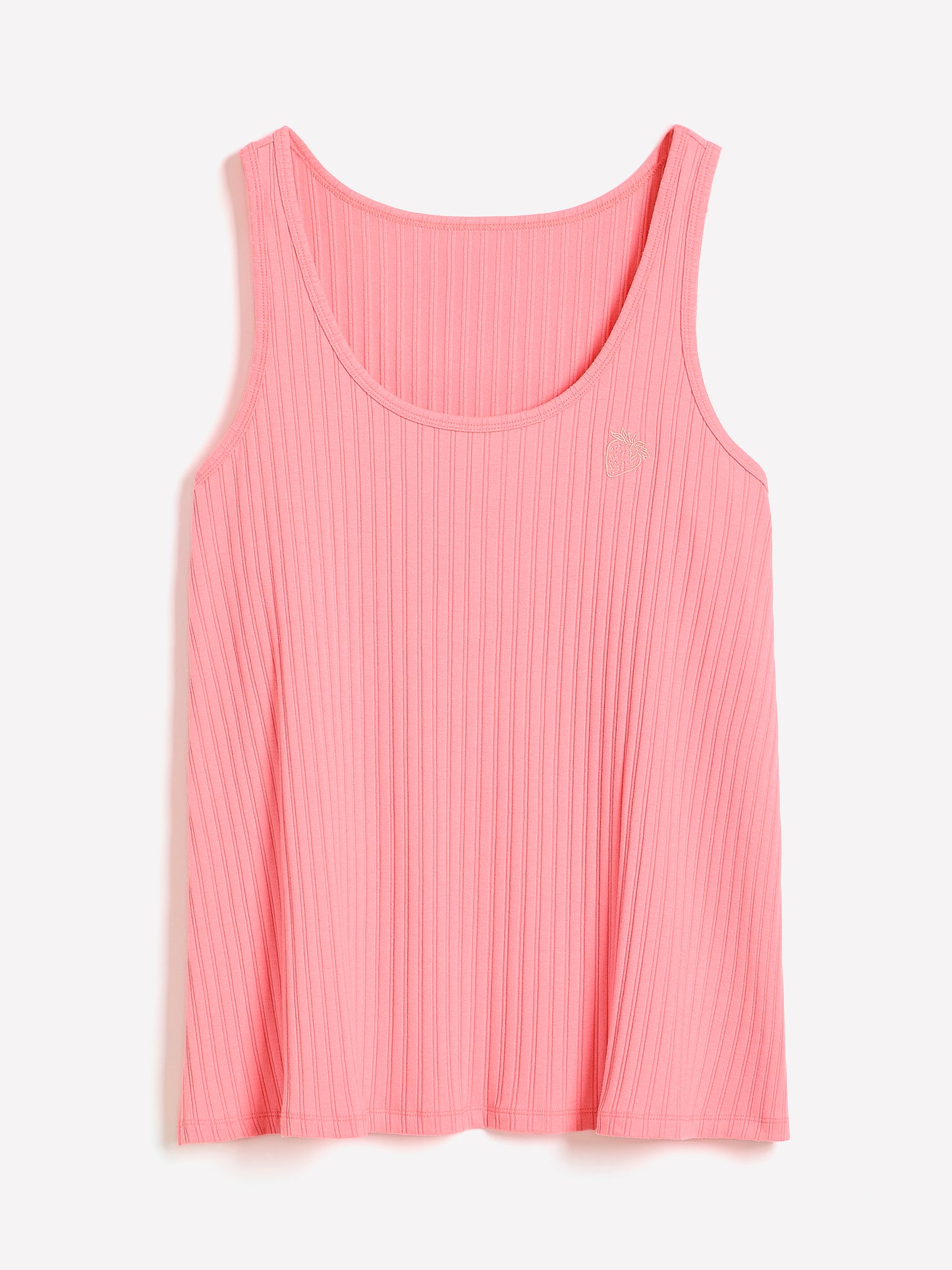 Pink Rib Tank Top and Strawberry Plaid Boxer Pyjama Set - ti Voglio