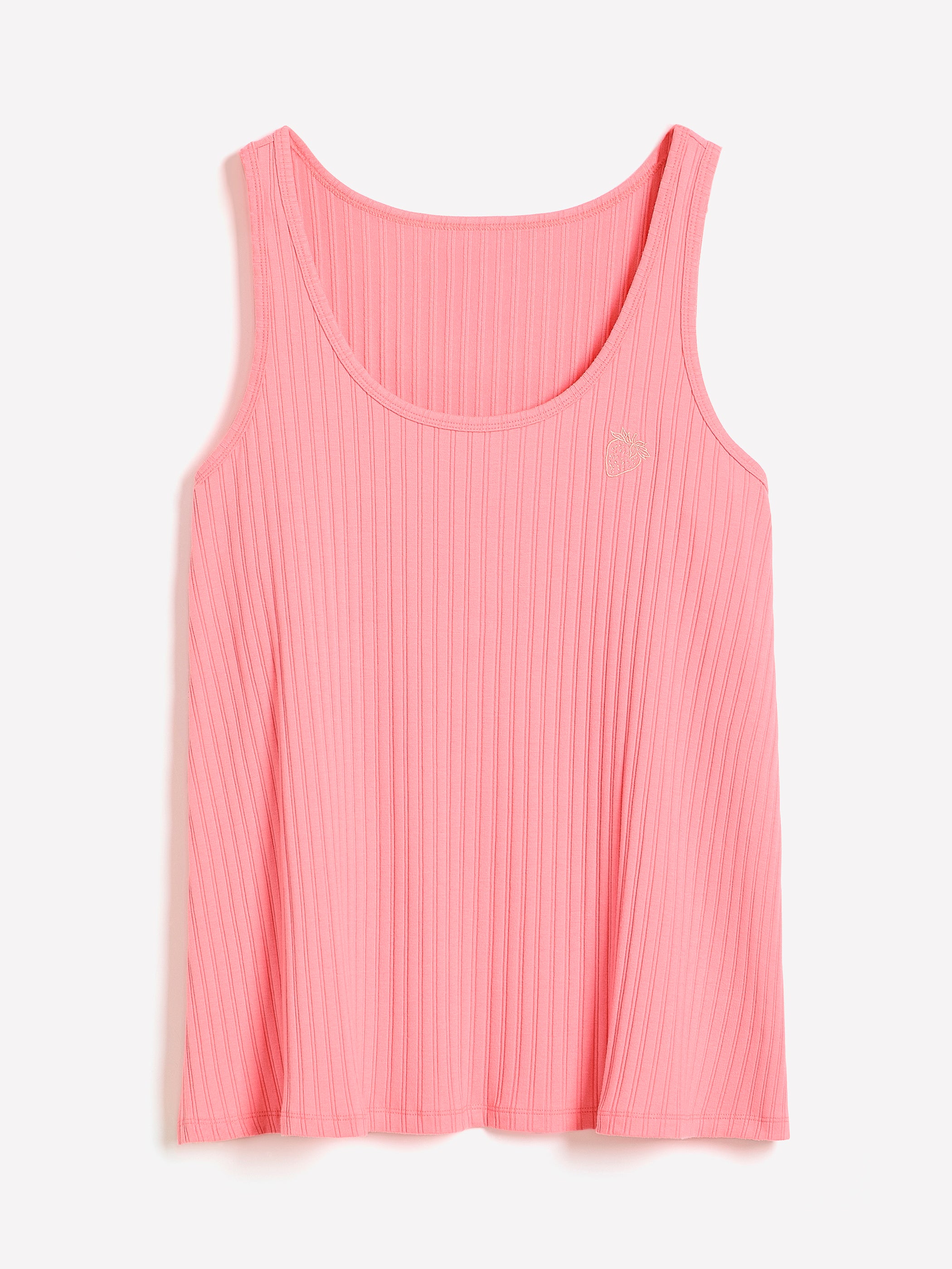 Pink Rib Tank Top and Strawberry Plaid Boxer Pyjama Set - ti Voglio