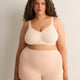Wirefree Heather Cotton Bra with Lace Trim - ti Voglio