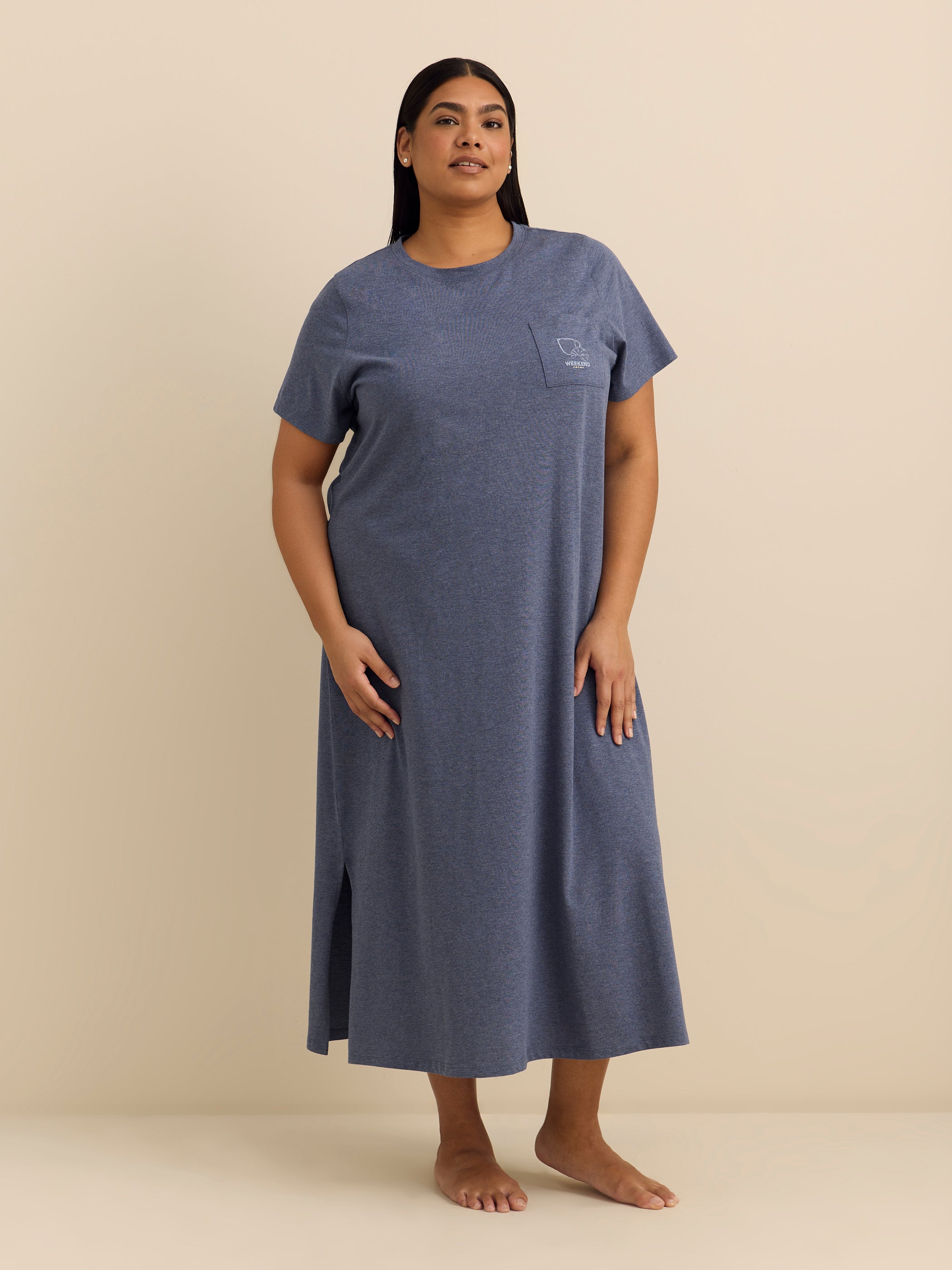 Robe de nuit longue à manches courtes - ti Voglio