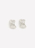 Silver Crisscross Stud Earrings