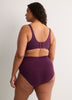 Underwire Dotted Microfibre Padded Plunge Bra with Lace - Déesse