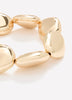 Large Golden Pebble Elastic Bracelet