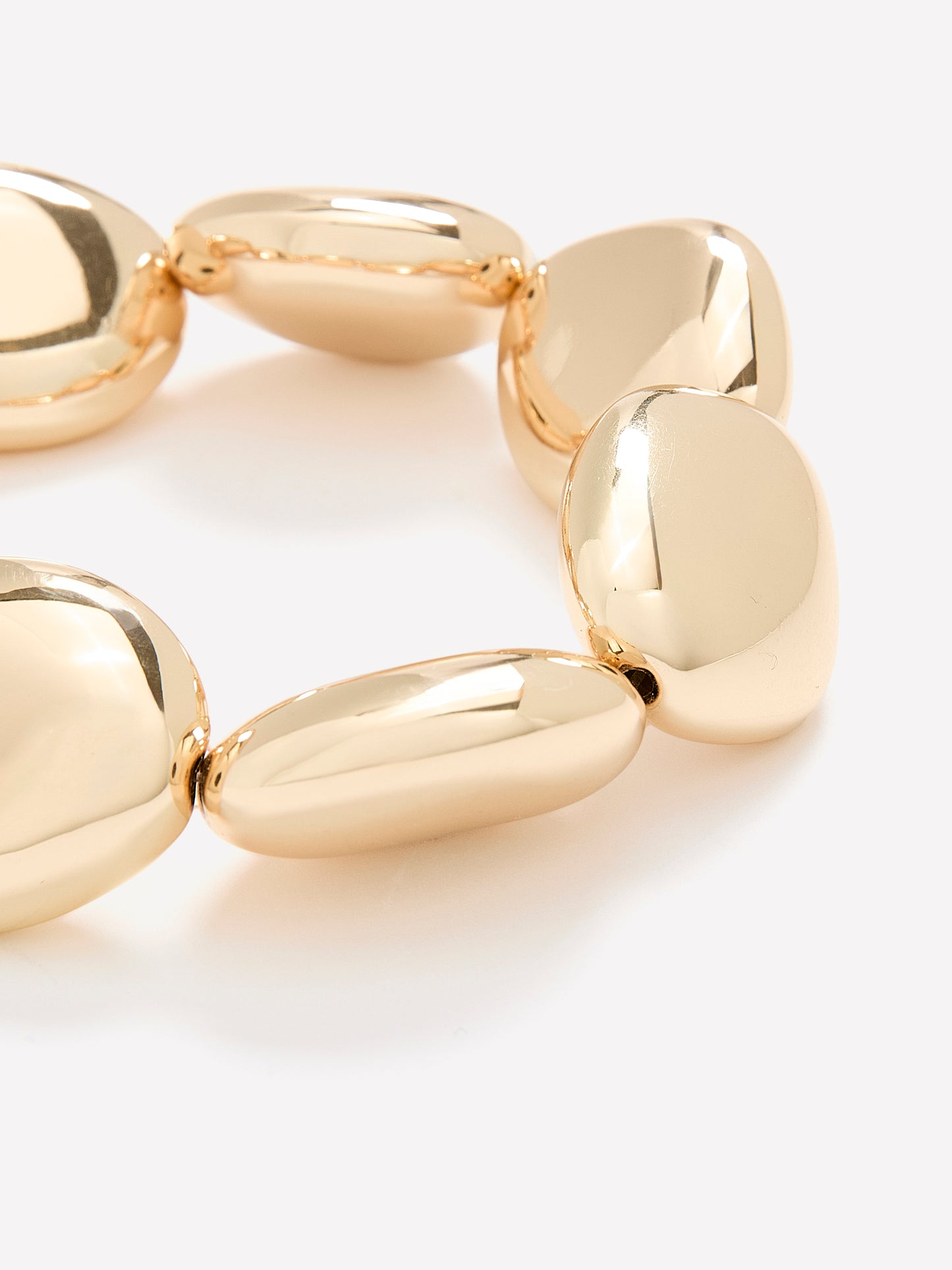 Large Golden Pebble Elastic Bracelet