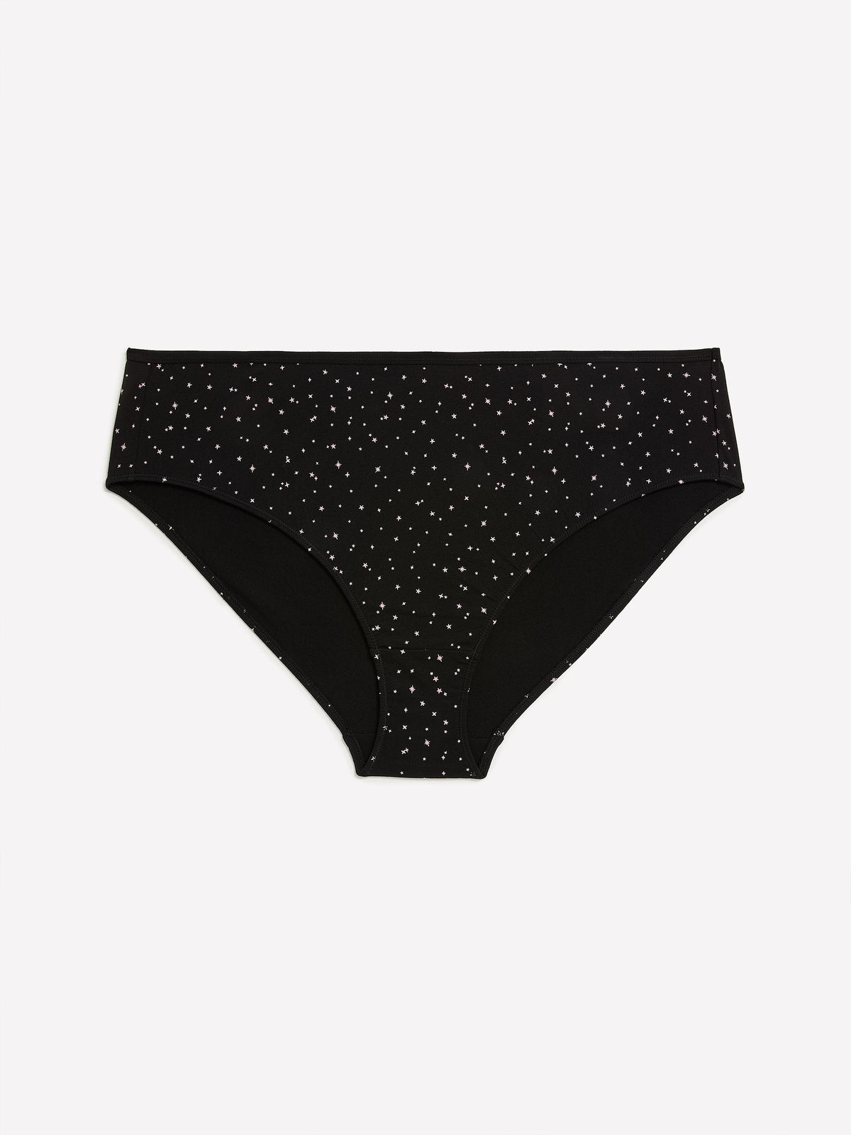 Black Star-Print High-Cut Cotton Brief - tiVOGLIO