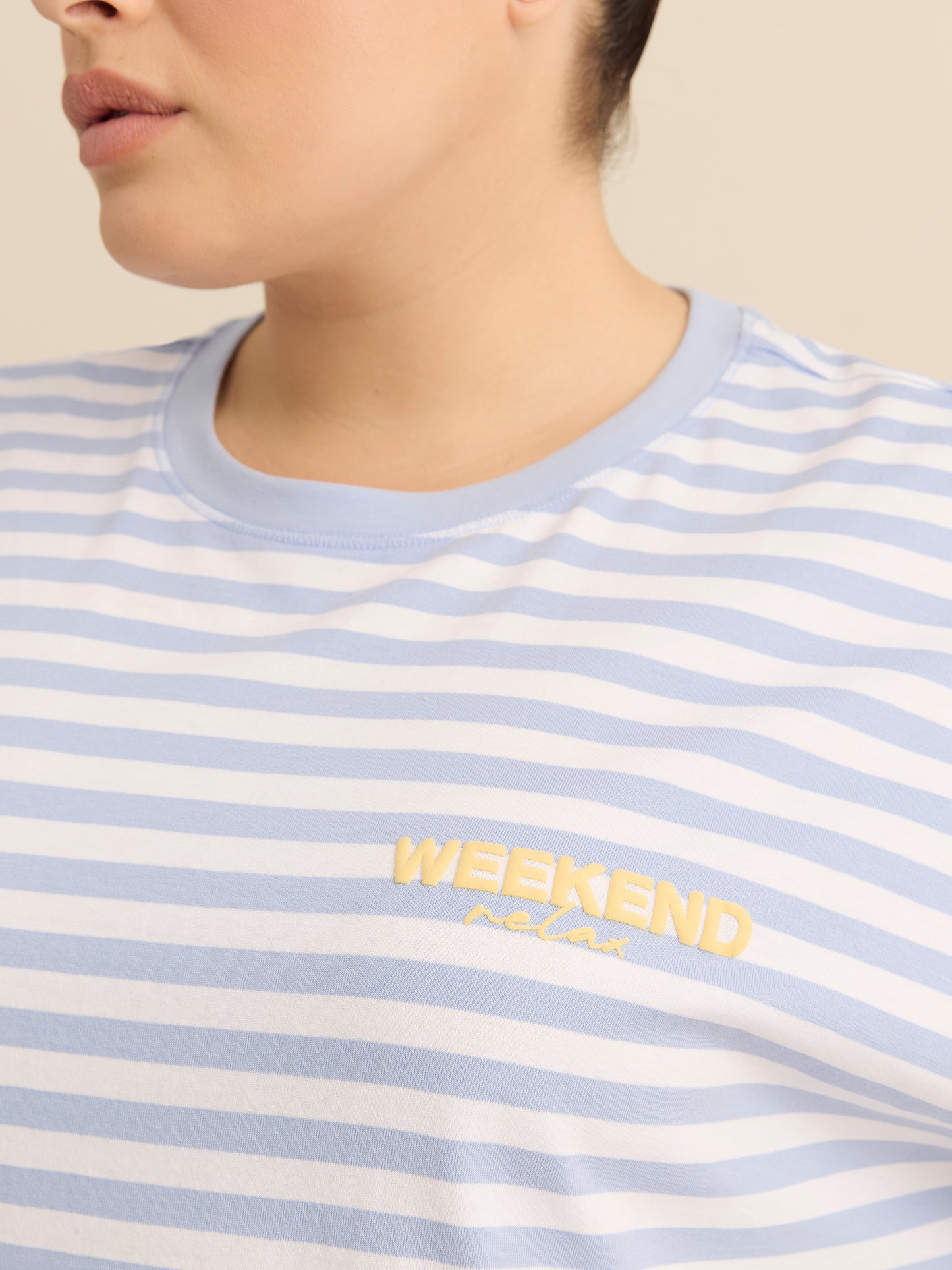 Robe de nuit à rayures et manches courtes - ti Voglio