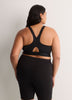 Black Wireless Medium Support Sports Bra with Front Zip Closure - Active Zone