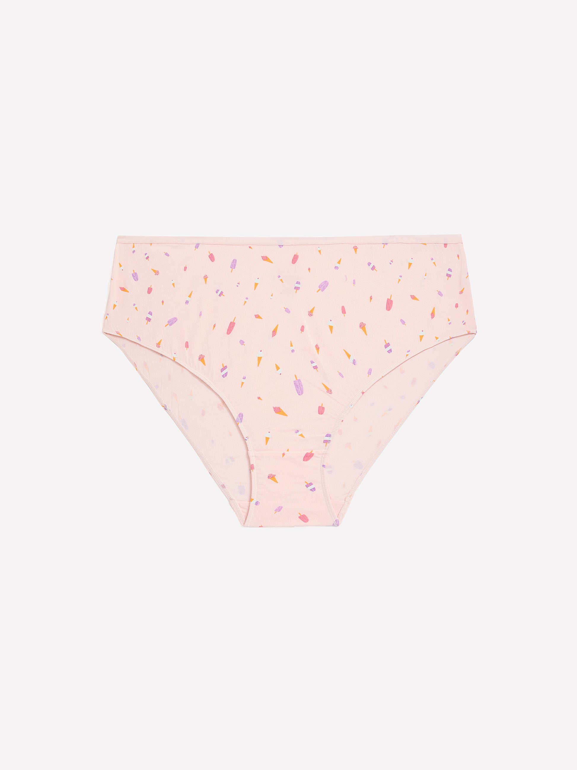 High-Cut Pink Ice-Cream-Print Cotton Brief - ti Voglio