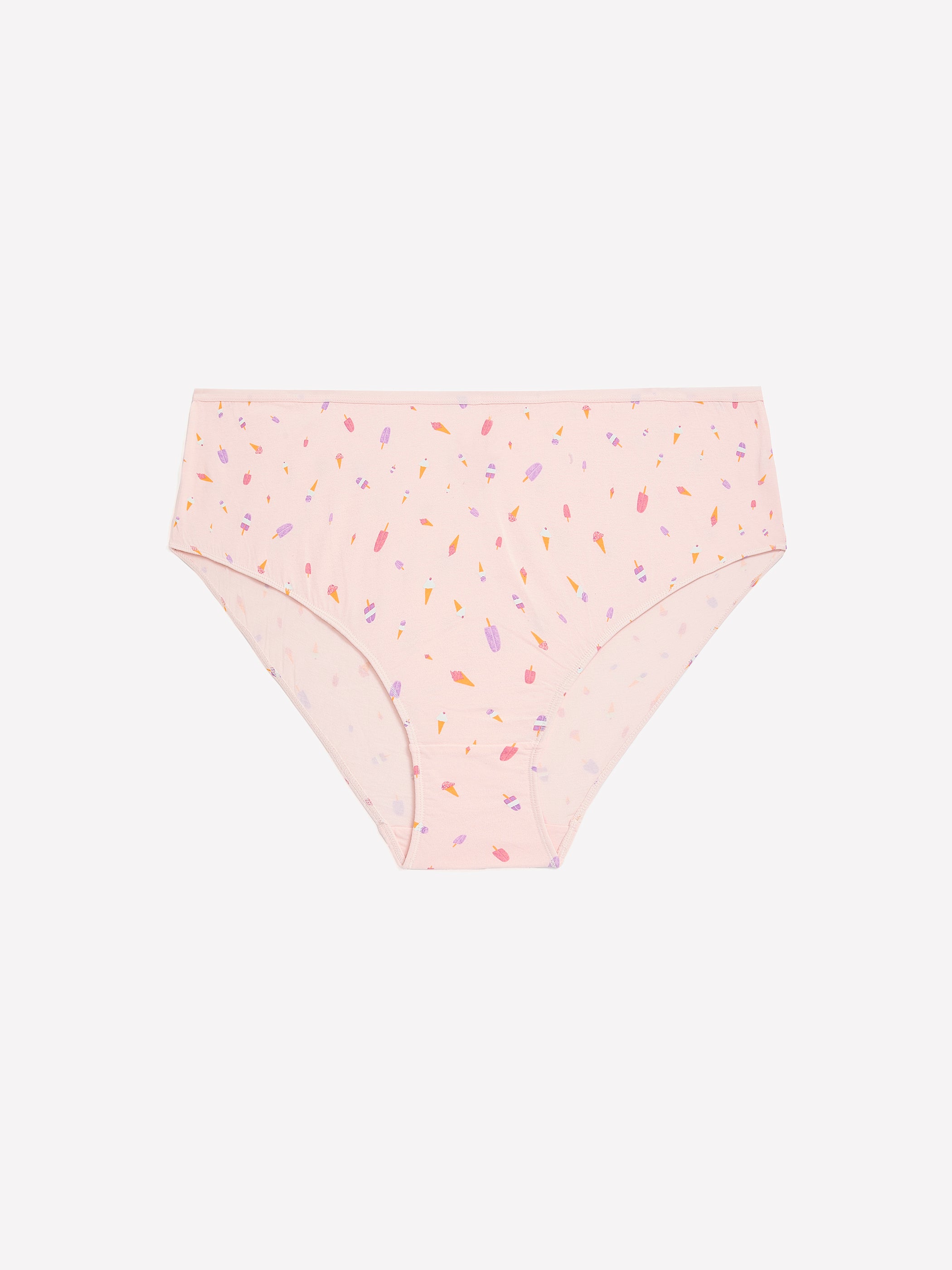 High-Cut Pink Ice-Cream-Print Cotton Brief - ti Voglio