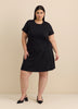 Responsible, Short-Sleeve Scoop-Neck Dress with Side Knot