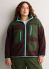 Brown Fashion Mock-Neck Sherpa Jacket - Active Zone