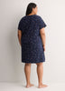 Printed Cotton Short-Sleeve Sleepshirt - tiVOGLIO