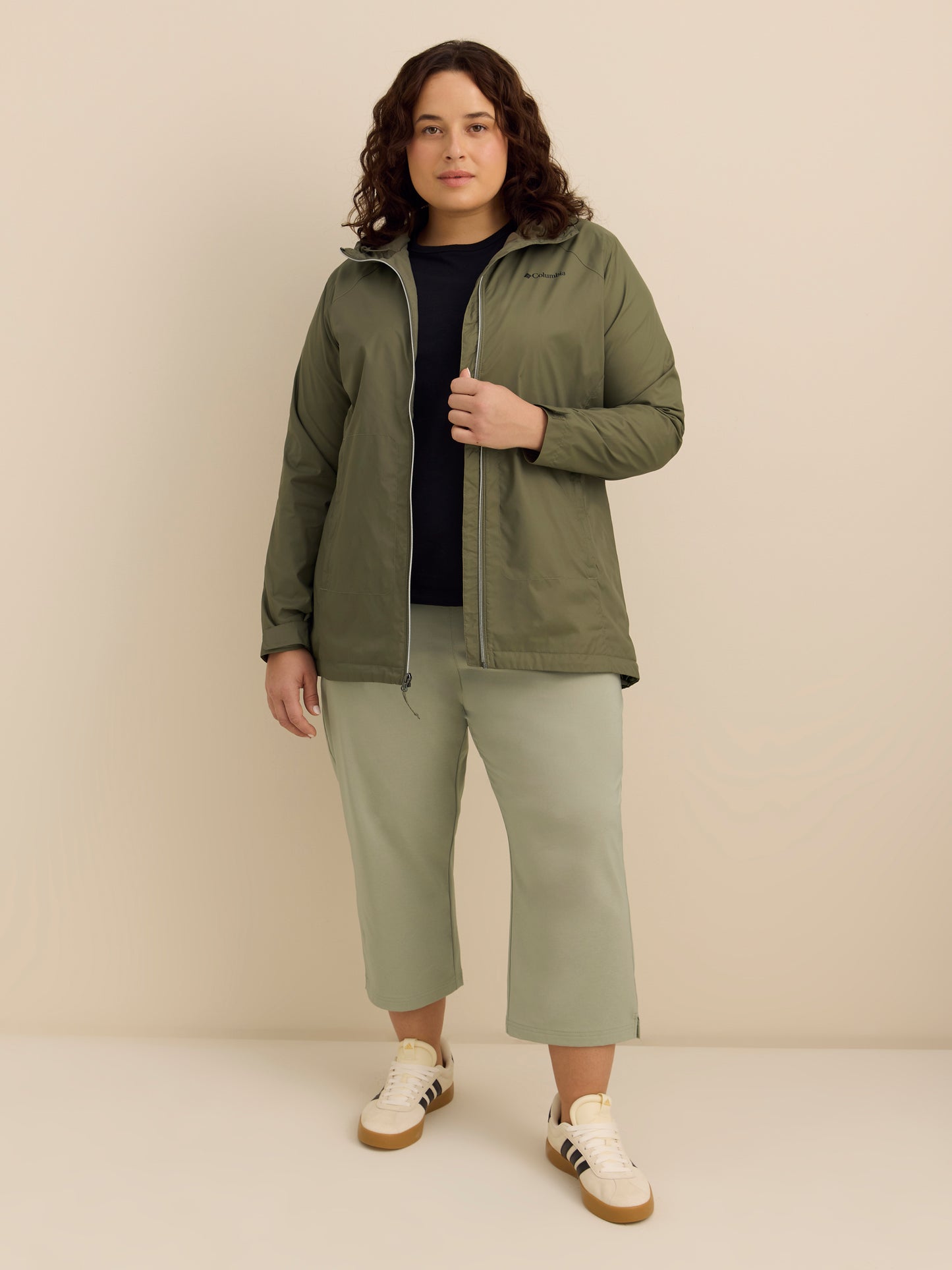 Manteau long déperlant vert olive Switchback II - Columbia