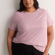 Responsible, Heather Purple Short-Sleeve T-Shirt with Mesh Inserts - Active Zone