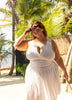 White Pleated Tennis Dress with Open Back - Active Zone